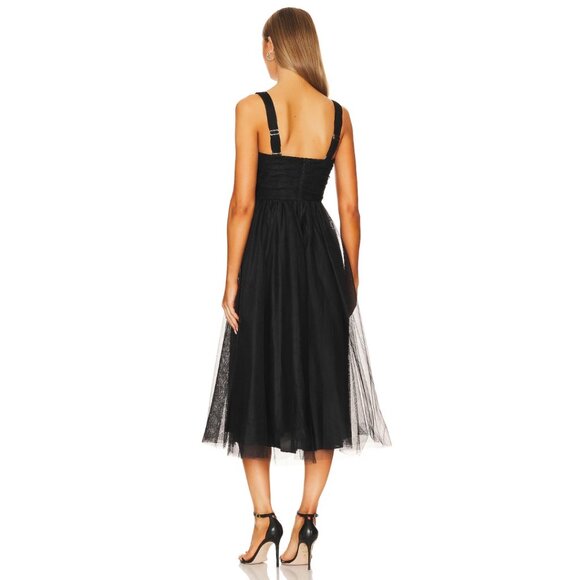 NWT Zimmermann Black Tulle Mesh Overlay Corset Maxi Dress Size 4 - Picture 5 of 13